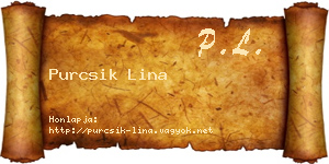 Purcsik Lina névjegykártya